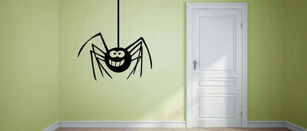 Samolepka na ze pavouk, polep na stnu a nbytek