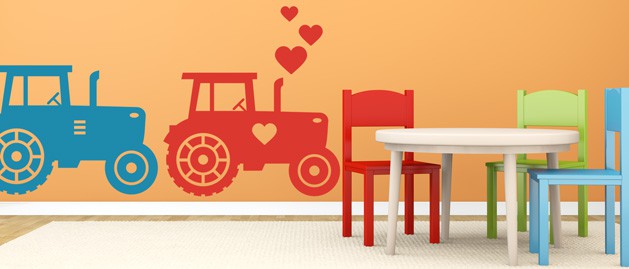 Traktor se srdky pro holky