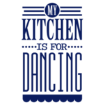 Samolepka na ze s textem - Kitchen is for dancing, polep na stnu a nbytek
