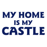 Samolepka na ze s textem - My Home Is My Castle, polep na stnu a nbytek