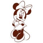 Samolepka na zeď: Nálepka na zeď Minnie mouse na stěnu