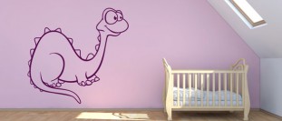 Samolepka na ze kreslen dinosaurus, polep na stnu a nbytek