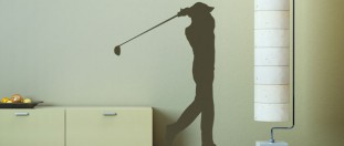 Samolepka na stnu golf, polep na stnu a nbytek