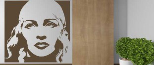 Samolepka na stnu Madonna portrt, polep na stnu a nbytek