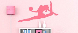 Samolepka na stnu modern gymnastka, polep na stnu a nbytek