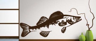 Samolepka na ze sladkovodn ryba, polep na stnu a nbytek