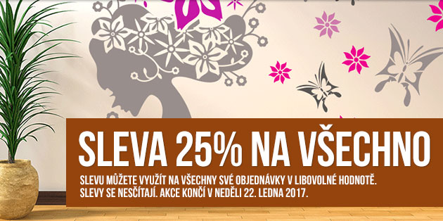 Sleva 25% na vechny samolepky (banner)