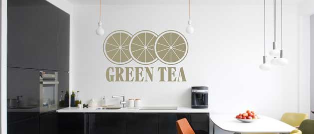 Nlepka na ze green tea citron, polep na stnu a nbytek