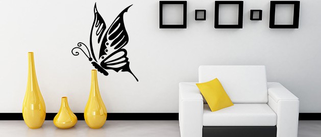Obrázek samolepící dekorace s názvem Motýl z boku