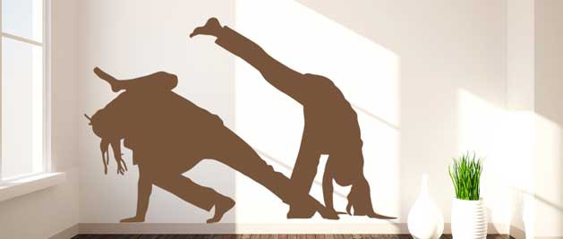 Nlepka na stnu Capoeira bojovnci, polep na stnu a nbytek