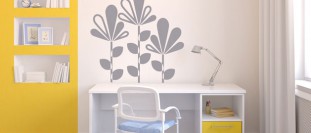 Nlepka na ze ti abstraktn rostliny, polep na stnu a nbytek