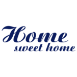 Samolepka na stěnu s textem - Home sweet home, polep na stěnu a nábytek