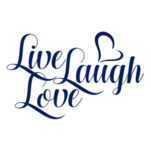 Samolepka na zeď s textem - Live Laugh Love, polep na stěnu a nábytek