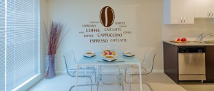 Nlepka na ze s textem - Cafe, polep na stnu a nbytek