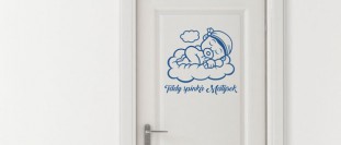 Nlepka na ze chlapeek se jmenovkou, polep na stnu a nbytek