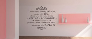 Nlepka na ze s cittem - Jsme rodina, polep na stnu a nbytek