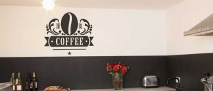 Samolepka na zeď coffee, polep na stěnu a nábytek
