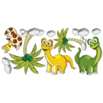 Dinosaui - sada barevnch samolepek na ze, polep na stnu a nbytek