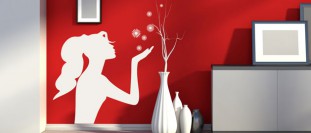 Samolepka na zeď dívka dekorativní, polep na stěnu a nábytek