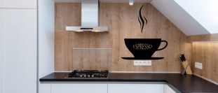 Samolepka na ze lek espresso, polep na stnu a nbytek