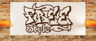 Samolepka na stnu free style graffiti, polep na stnu a nbytek