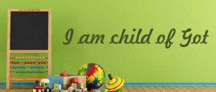 Samolepka na ze s textem - I am child, polep na stnu a nbytek