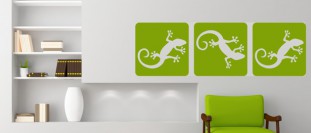 Samolepka na zeď tři ještěrky, polep na stěnu a nábytek