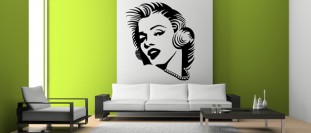 Samolepka na zeď Marilyn Monroe, polep na stěnu a nábytek