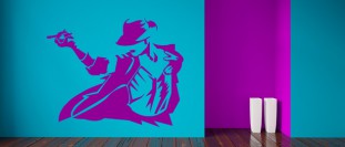 Samolepka na ze Michael Jackson, polep na stnu a nbytek