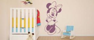 Nálepka na zeď Minnie mouse, polep na stěnu a nábytek