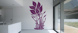 Samolepka na ze modern design rostlina, polep na stnu a nbytek