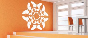 Samolepka na zeď motýlí obrazec, polep na stěnu a nábytek