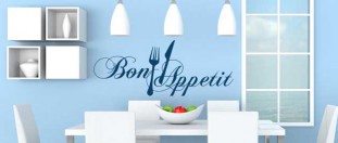 Nlepka na stnu Bon Appetit, polep na stnu a nbytek