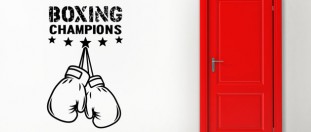 Nálepka na stěnu boxing champions, polep na stěnu a nábytek