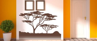 Nálepka na zeď exotické stromy, polep na stěnu a nábytek