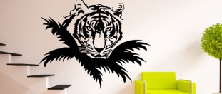 Nálepka na zeď tygří hlava, polep na stěnu a nábytek
