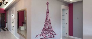 Nálepky na stěnu Eiffelovka v Paříži, polep na stěnu a nábytek