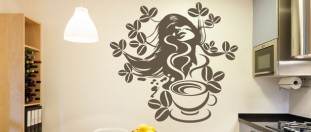 Nálepky na stěnu káva opojení, polep na stěnu a nábytek