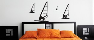 Samolepka na zeď windsurfing, polep na stěnu a nábytek