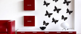 Nálepka na zeď sada motýlků, polep na stěnu a nábytek