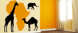 Samolepka na stěnu žirafa silueta, polep na stěnu a nábytek
