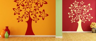 Nálepka na zeď listnatý strom, polep na stěnu a nábytek