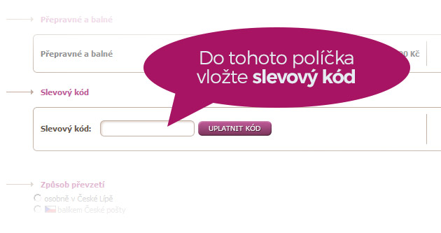 polko pro uplatnn slevovho kupnu - nhled